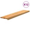 vidaXL Stiga 12 stk Lj&oacute;sbr&uacute;nt 120x30x2 cm gegnheil vi&eth;ar Eik
