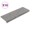 vidaXL Stigamottur 10 stk 65x21x4 cm gr&aacute;ar r&eacute;tthyrndar br&uacute;nir