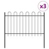 vidaXL Gar&eth;hefti 3 pcs Gr&aacute;r 5,1 x 1 m Duftlita&eth;ur st&aacute;l