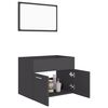 804784 vidaXL 2 Piece Bathroom Furniture Set Grey Chipboard