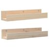 vidaXL Vegghillur 2 stk. 50x12x9 cm gegnheil fura