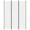 vidaXL 3-spjalda Skilrúm Hvítt 150x200 cm Tauáklæði