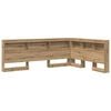 vidaXL Geymslu h&ouml;f&eth;ah&ouml;gg me&eth; hillu Artisan Eik 140 cm Samsettur vi&eth;ur