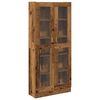 vidaXL h&aacute;r sk&aacute;pur Vi&eth;arlitur 82,5x30,5x185 cm Samsettur Vi&eth;ur