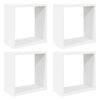 vidaXL Veggfestar Kubbahillur 4 stk. Hv&iacute;tar 30x15x30 cm