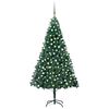 vidaXL Foruppl&yacute;st Gervij&oacute;latr&eacute; me&eth; J&oacute;lak&uacute;lusetti Gr&aelig;nt 210 cm PVC
