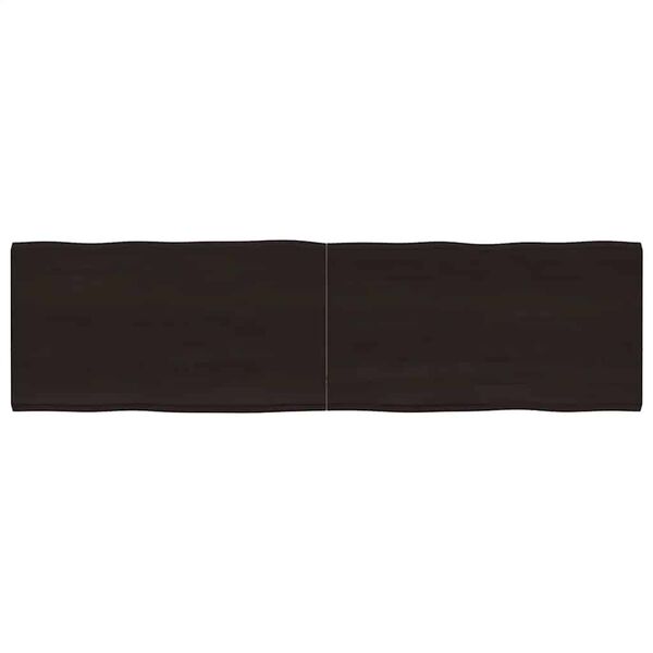vidaXL Bor&eth;plata 180x50x(2-4)cm Me&eth;h&ouml;ndla&eth;ur Vi&eth;ur N&aacute;tt&uacute;rulegar Br&uacute;nir