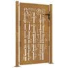 vidaXL Gar&eth;hli&eth; 100x150 cm &uacute;r corten st&aacute;li &uacute;r bambus