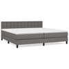vidaXL H&oacute;lfa&eth; Springr&uacute;m me&eth; D&yacute;nu Gr&aacute;tt 200x200 cm Gervile&eth;ur