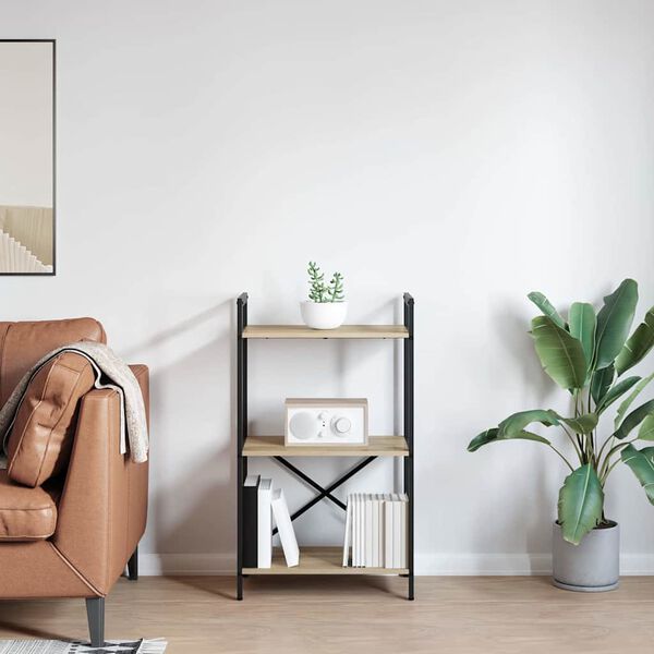 vidaXL Hilla Sonoma Eik 56 x 34 x 96 cm Samsettur vi&eth;ur