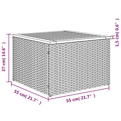 vidaXL 10 Hluta Garðsófasett með Sessum Svart Pólýrattan