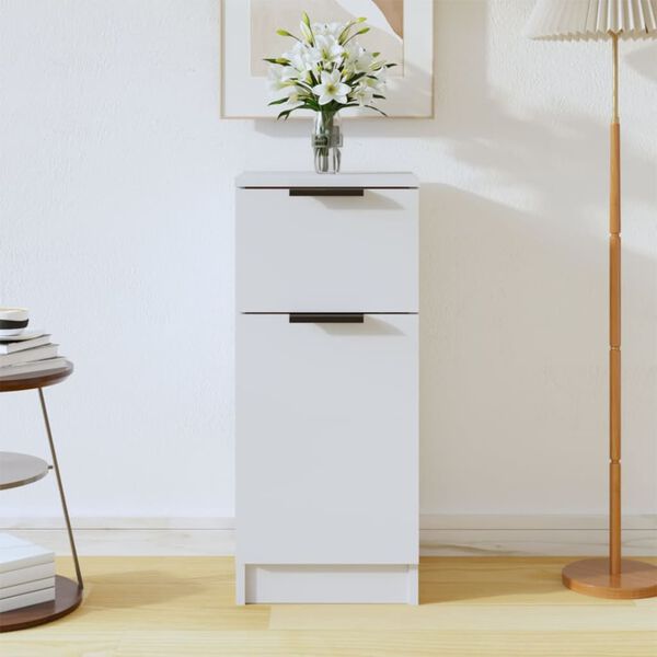 vidaXL Skenkir Hvítir 30x30x70 cm Samsettur Viður