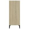 806135 vidaXL Sideboard White and Sonoma Oak 57x35x90 cm Chipboard