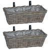 vidaXL Hangandi pl&ouml;ntu k&ouml;rfa 2 pcs Gr&aacute;r 48 x 22 x 15 cm Lacak rattan