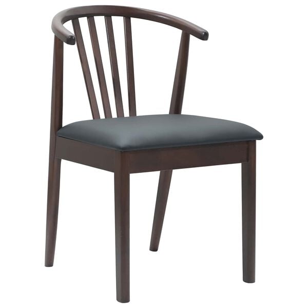 vidaXL Bor&eth;st&oacute;ll 2 pcs L&eacute;tt br&uacute;nn og svartur Solid g&uacute;mm&iacute;tr&eacute;