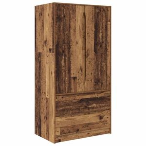 vidaXL Cabinet me&eth; hur&eth; Gamalt timbur 79,5 x 49 x 156 cm Verkefnavi&eth;ur
