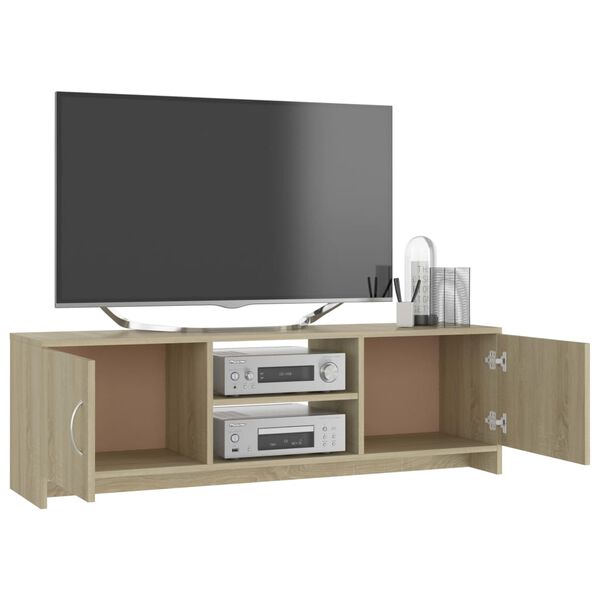 800282 vidaXL TV Cabinet Sonoma Oak 120x30x37,5 cm Chipboard