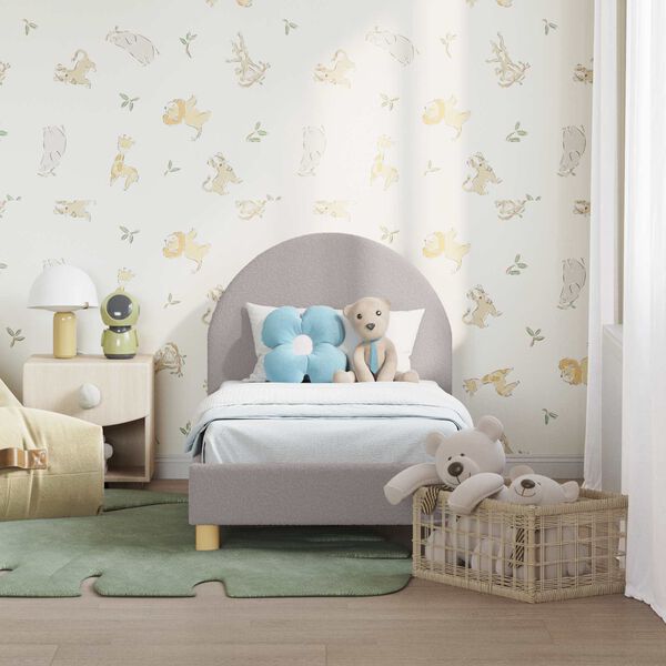 vidaXL R&uacute;mrammi fyrir litla krakka me&eth; h&ouml;f&eth;ahimni Lj&oacute;sgr&aacute;r 70 x 140 cm