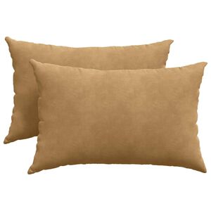 vidaXL S&oacute;fap&uacute;&eth;ar 2 pcs Br&uacute;nn 60 x 40 cm Korduroy efni