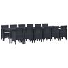 vidaXL Gar&eth;ur bor&eth;sett 13 pcs Antras&iacute;t Polt rattan