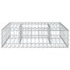 vidaXL Gabion h&aelig;kka&eth; r&uacute;m Silfur 80 x 80 x 20 cm Galvaniserad st&aacute;l
