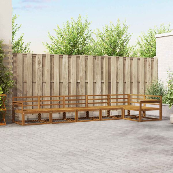 vidaXL &Uacute;ti s&oacute;fasett 6 pcs N&aacute;tt&uacute;rulegur Hrein akas&iacute;utr&eacute;