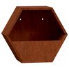 vidaXL Vegghengd Pl&ouml;ntuker 2 stk. Ry&eth;litur Corten St&aacute;l 46x10x40 cm