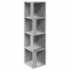 vidaXL Hornsk&aacute;pur Gr&aacute;r Sonoma 33x33x132 cm Samsettur Vi&eth;ur