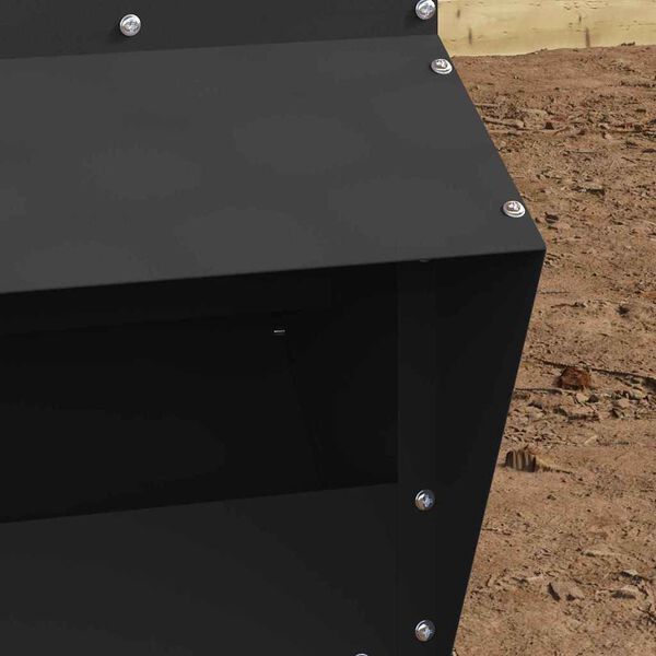 vidaXL K&uacute;rfiskast Svartur 20 x 25 x 35 cm Kaldvalsa&eth; St&aacute;l