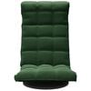 vidaXL Snúningsgólfstóll Dökkgrænt Flauel