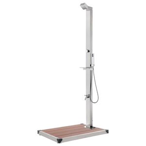 vidaXL Gar&eth;sturta me&eth; Br&uacute;num Grunni 225 cm Ry&eth;fr&iacute;tt St&aacute;l