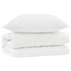 vidaXL R&uacute;mfatasett me&eth; kodda 2 pcs Hv&iacute;tt Microfleece