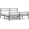 vidaXL R&uacute;mgrind &uacute;r M&aacute;lmi me&eth; H&ouml;fu&eth;gafli & F&oacute;tagafli Sv&ouml;rt 193x203 cm