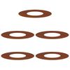 vidaXL hentar fyrir Flat tr&eacute;hringi 5 pcs Br&uacute;nn &Oslash;30 / 60 cm Ve&eth;ra&eth; st&aacute;l