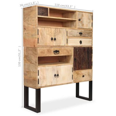 vidaXL skenkur Solid Mango Wood 100x30x130 cm