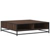vidaXL s&oacute;fabor&eth; Br&uacute;n eik 100x100x30 cm Hanna&eth;ur vi&eth;ur og m&aacute;lmur