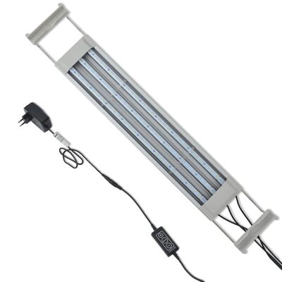 vidaXL LED Lampi í Fiskabúr 50-60 cm Ál IP67