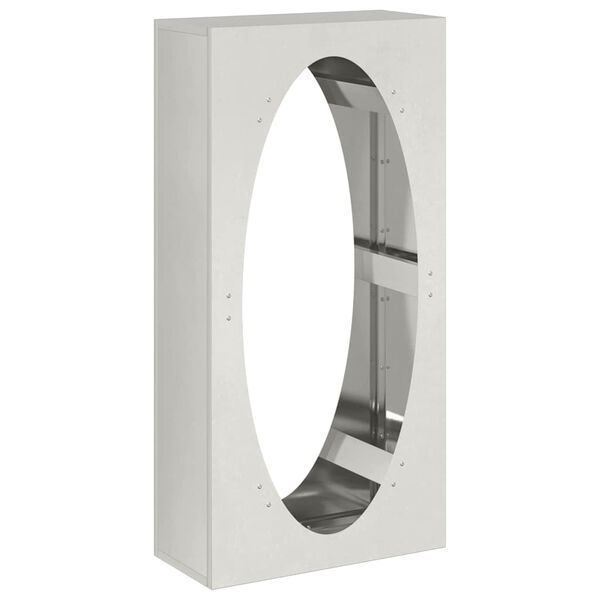 vidaXL Eldiviðargrind 50x23x100 cm Ryðfrítt stál