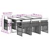 vidaXL 7 Hluta Gar&eth;bor&eth;sett me&eth; Sessum Drappa&eth; P&oacute;l&yacute;rattan