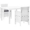 vidaXL Gar&eth;ur bor&eth;sett 3 pcs Hv&iacute;tt P&oacute;l&yacute;pr&oacute;p&yacute;len