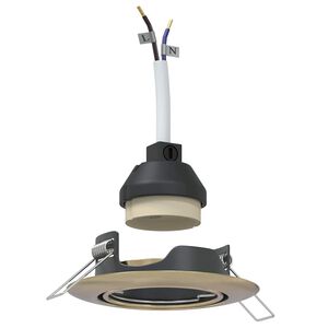 vidaXL Spotlight 24 pcs Látún 9 x 9 x 2.5 cm metal