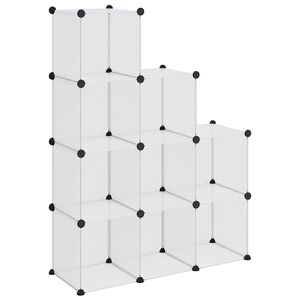 vidaXL Kubbageymslueining me&eth; 9 Ferningum Gl&aelig;r PP