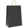 vidaXL Papp&iacute;rspokar 250 stk me&eth; Handf&ouml;ngum Svartir 32x17x44 cm