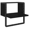 vidaXL Vegghylla me&eth; hillu Svartur Eik 30 x 25 x 30 cm Samsettur vi&eth;ur