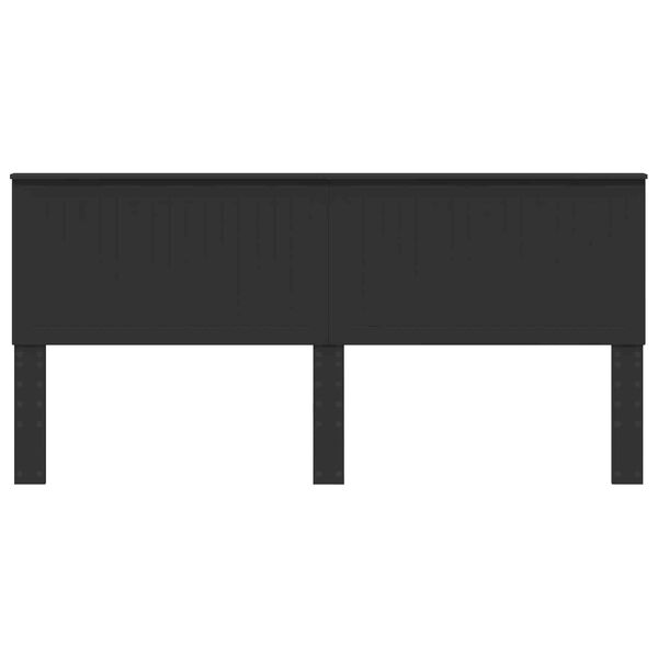 vidaXL H&ouml;f&eth;agafl me&eth; h&ouml;fu&eth;gafl Svartur Eik 200 cm Samsettur vi&eth;ur