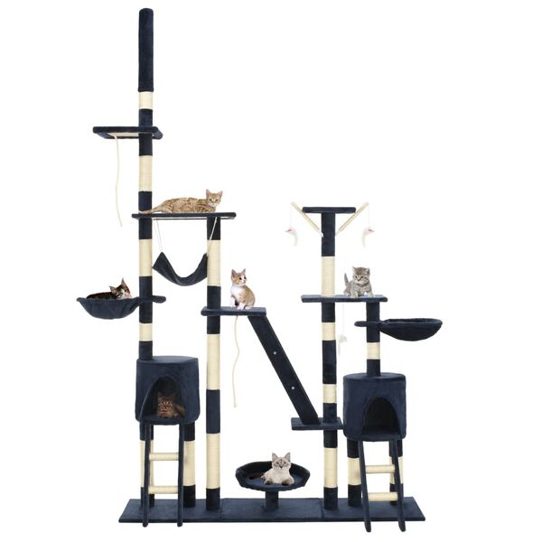 vidaXL Kattartré Með Sísal Klórustaurum 230-250 cm Blátt