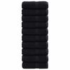 vidaXL Gestahandkl&aelig;&eth;i SOLUND 50 pcs Svartur 30 x 30 cm 550 gsm