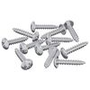 vidaXL Tr&eacute;stungur 12 pcs Silfur M3,5 x 20 mm St&aacute;l