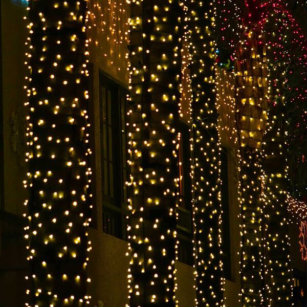 vidaXL Led net D&ouml;kkgr&aelig;n