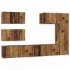 vidaXL Sj&oacute;nvarpssk&aacute;pasett Vegghengt 6 pcs Gamall vi&eth;ur Samsettur vi&eth;ur
